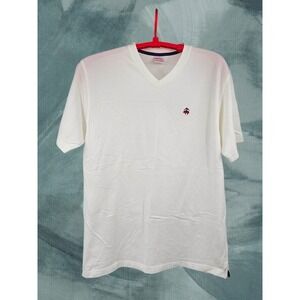 Brooks Brothers 1818‎ Large V-Neck Short Sleeve Shirt Cotton Logo